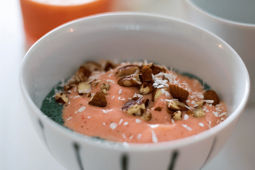 chiapudding med spirulina