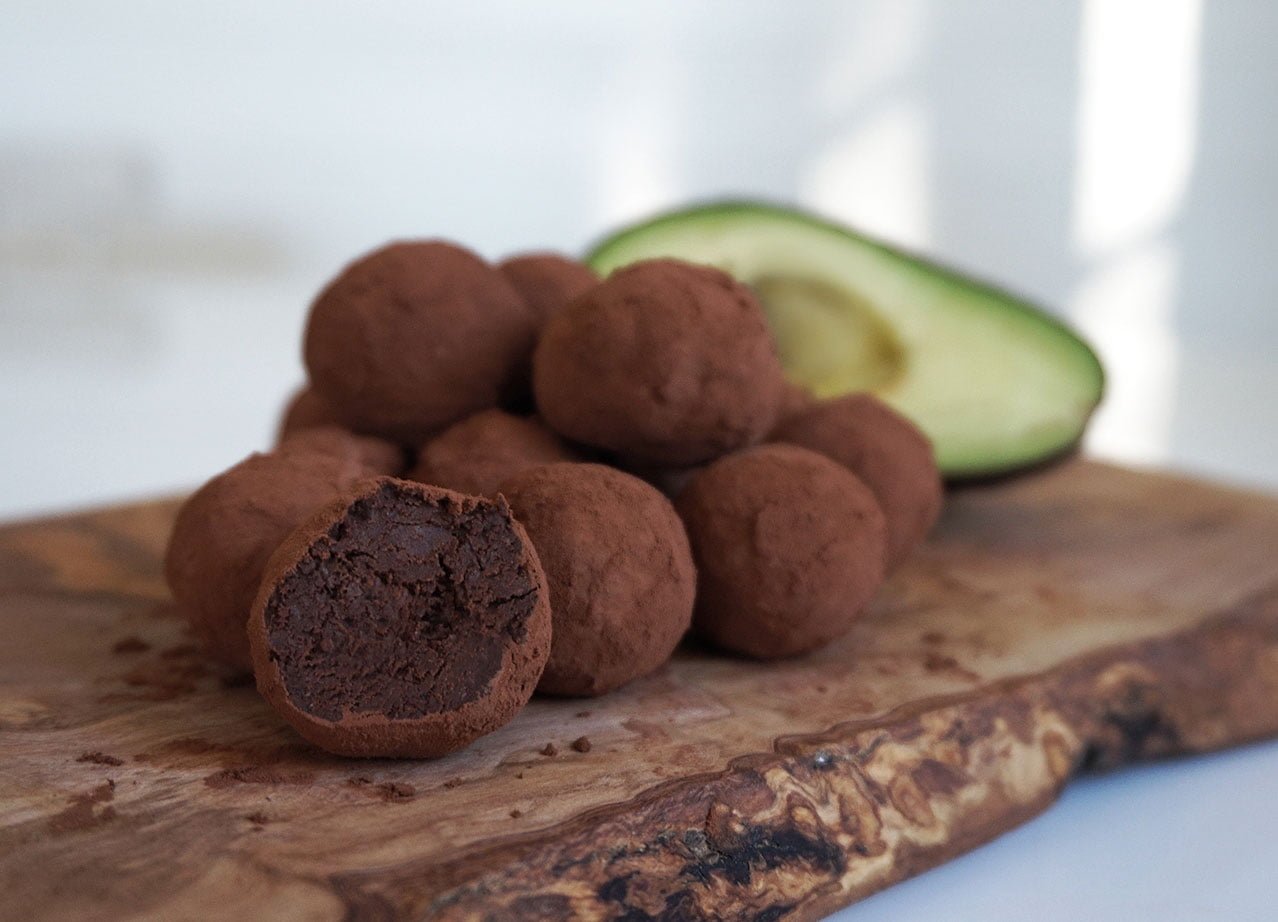 chokladbollar med avokado raw