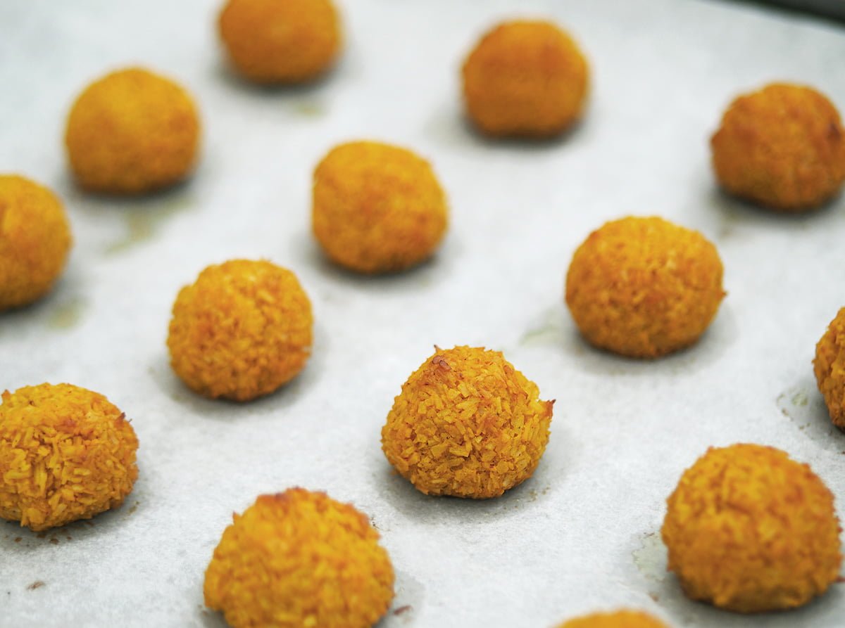 saffranskulor med kokos