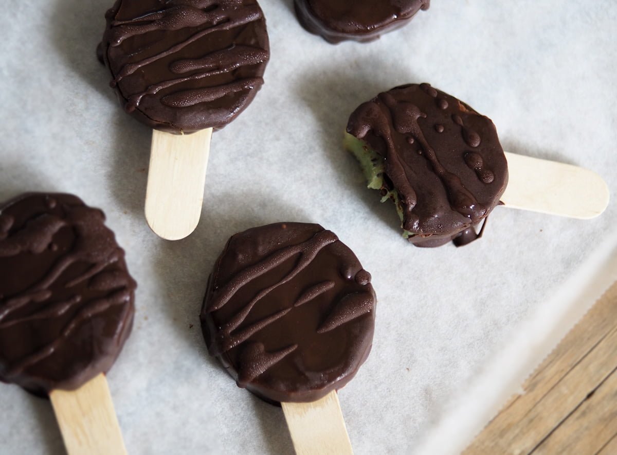 chokladdoppad kiwiglass