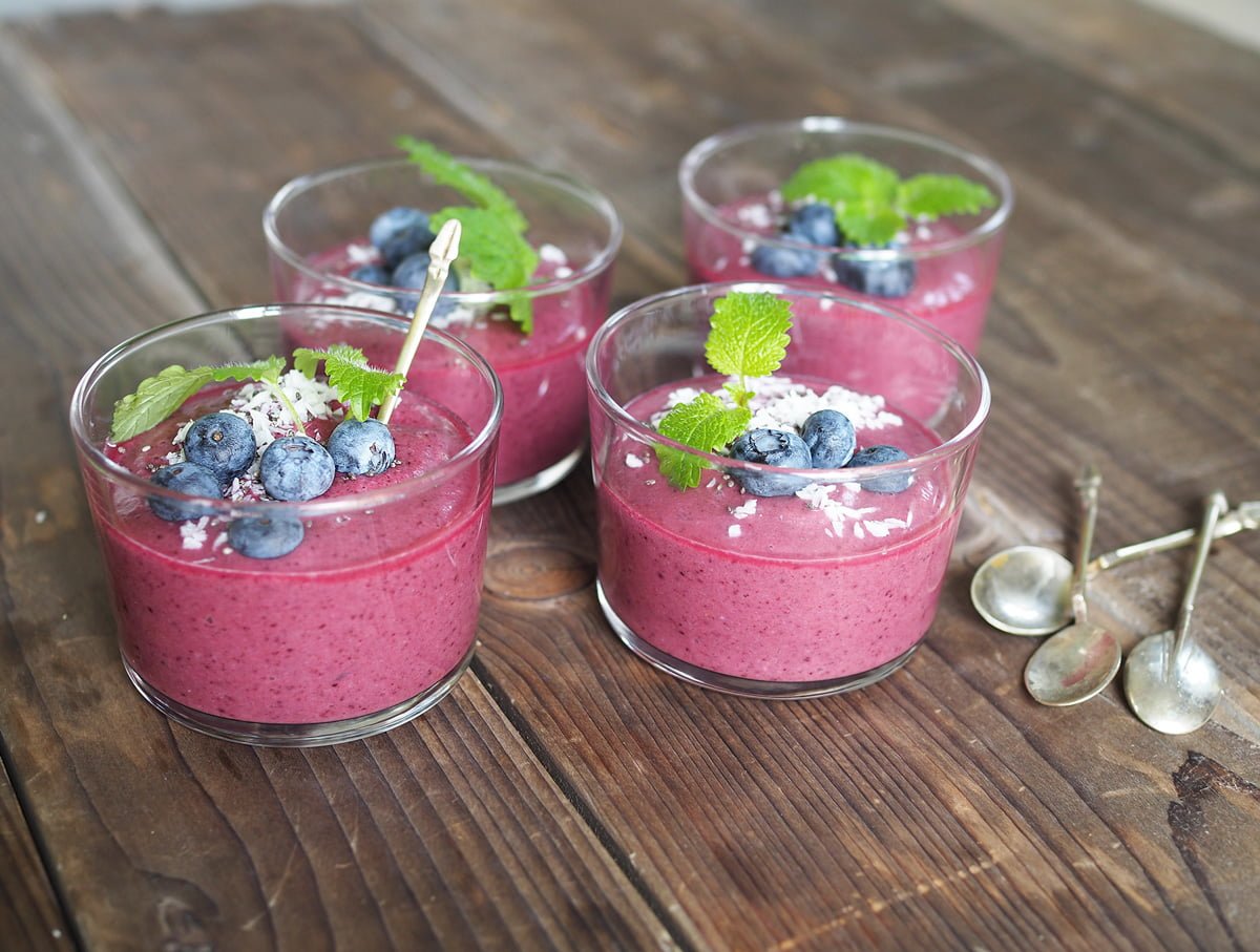nyttig blåbärssmoothie mejerifri