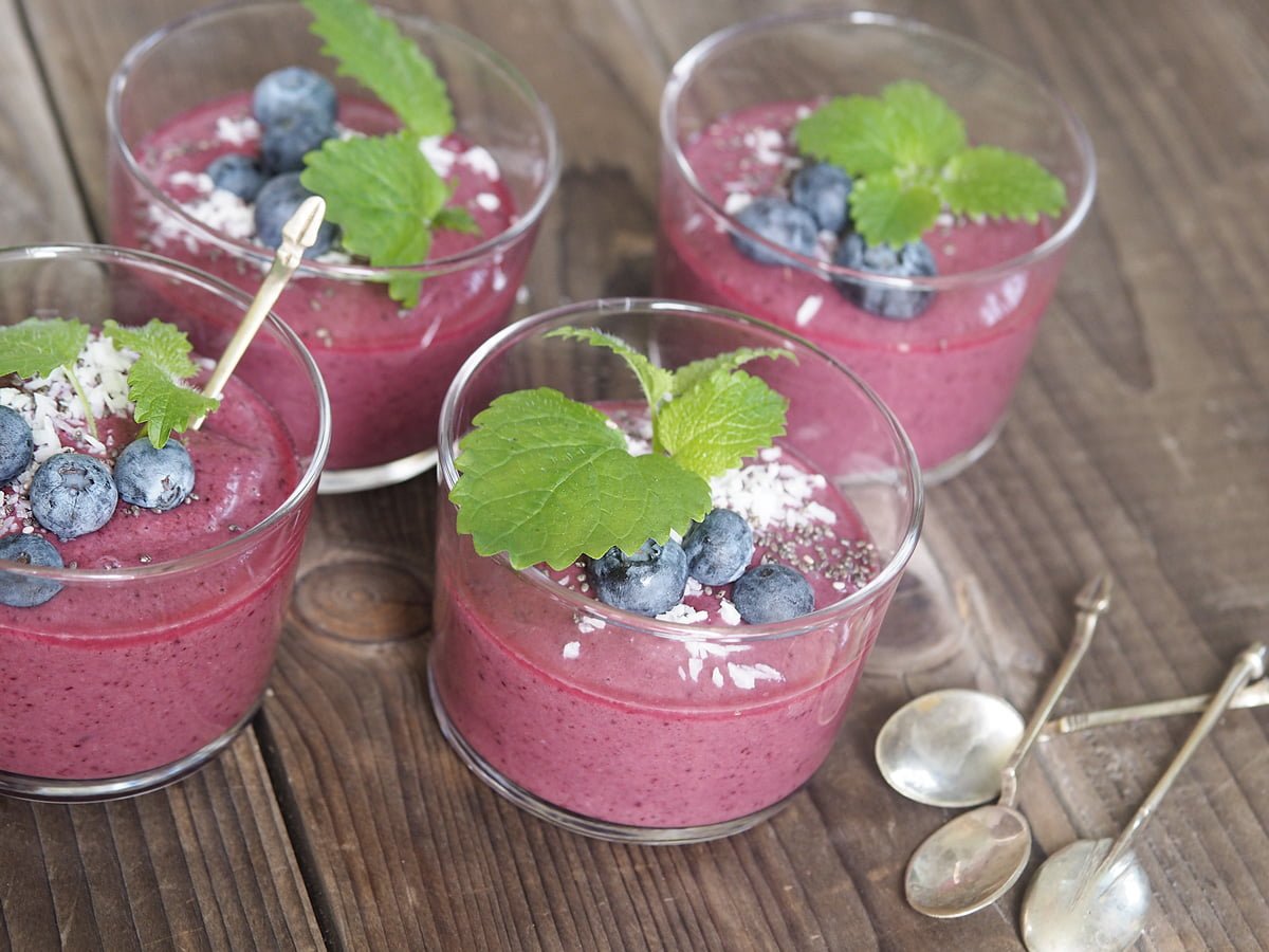 nyttig blåbärssmoothie mejerifri