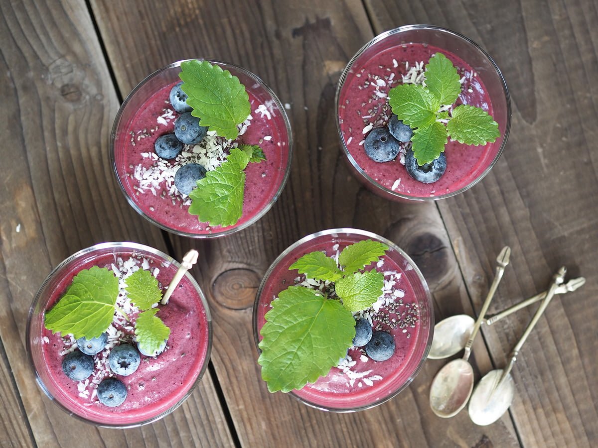 nyttig blåbärssmoothie mejerifri
