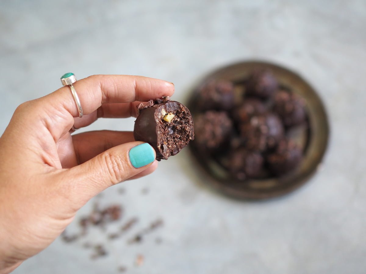 nyttiga chokladpraliner valnöt