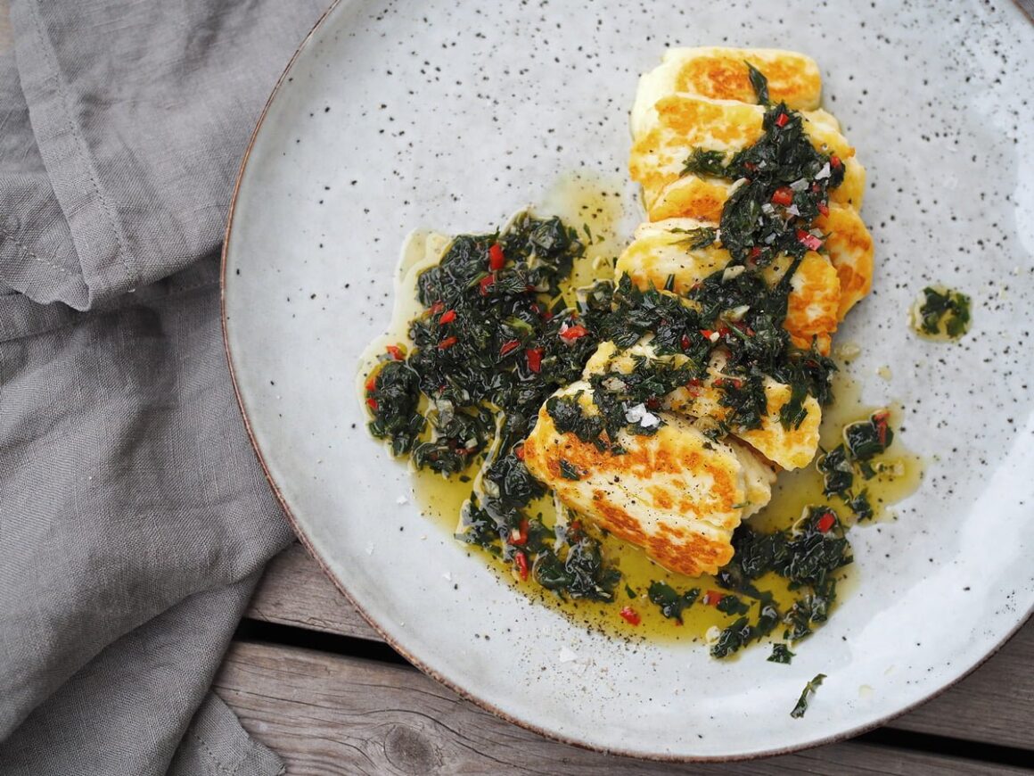 Grillad halloumi med gremolata