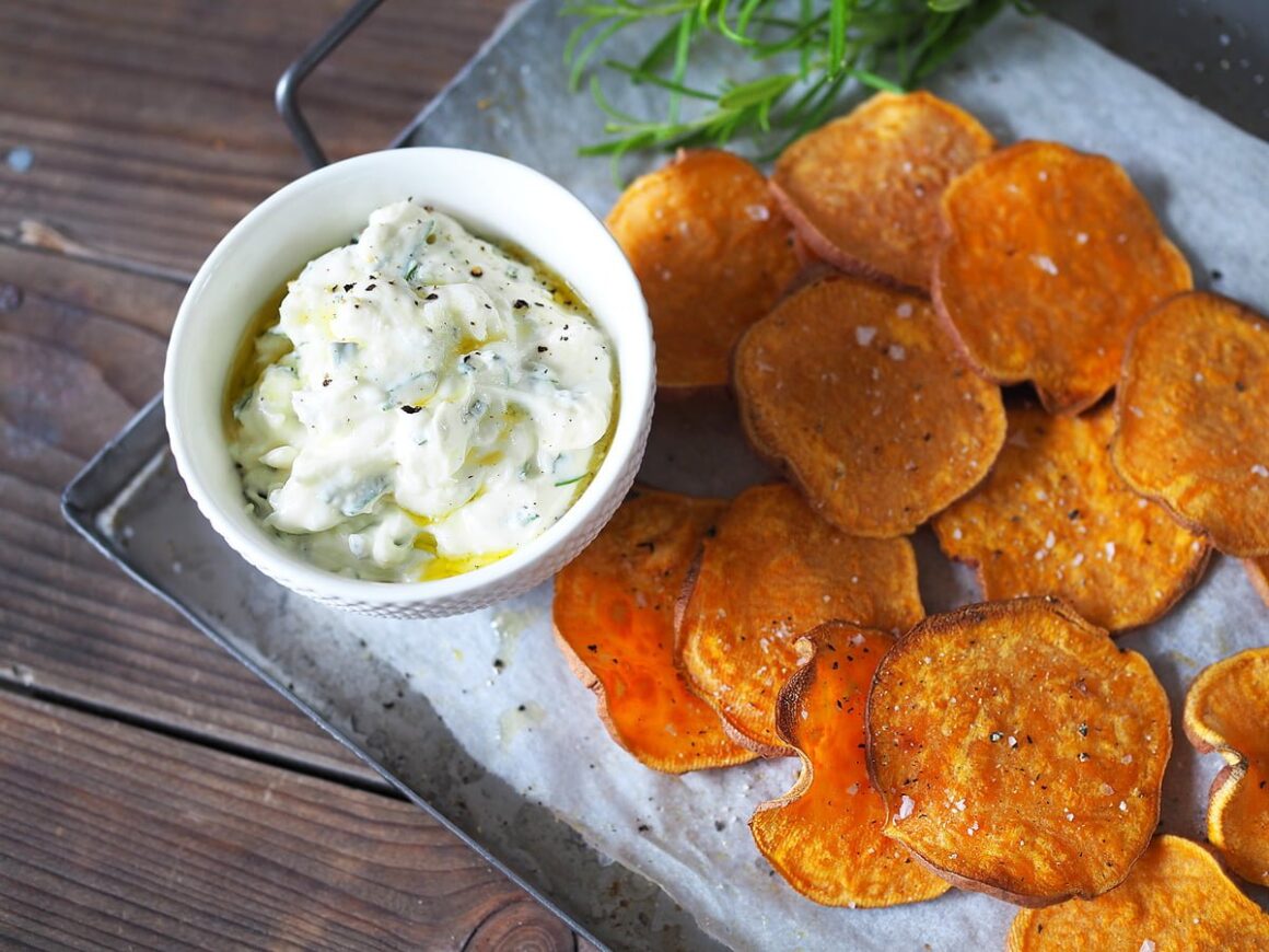 sötpotatischips getostcreme