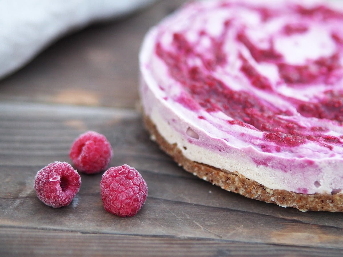 raw cheesecake hallon paleo vegan mjölkfritt
