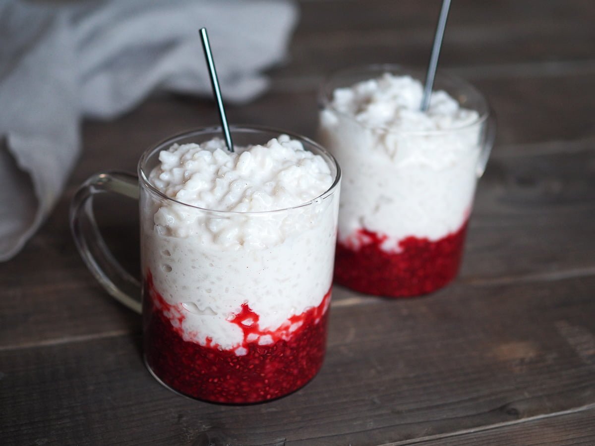 mjölkfri rispudding med chiasylt