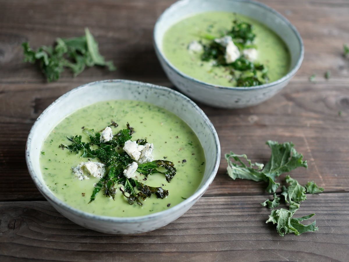 grönkålssoppa kokosgrädde