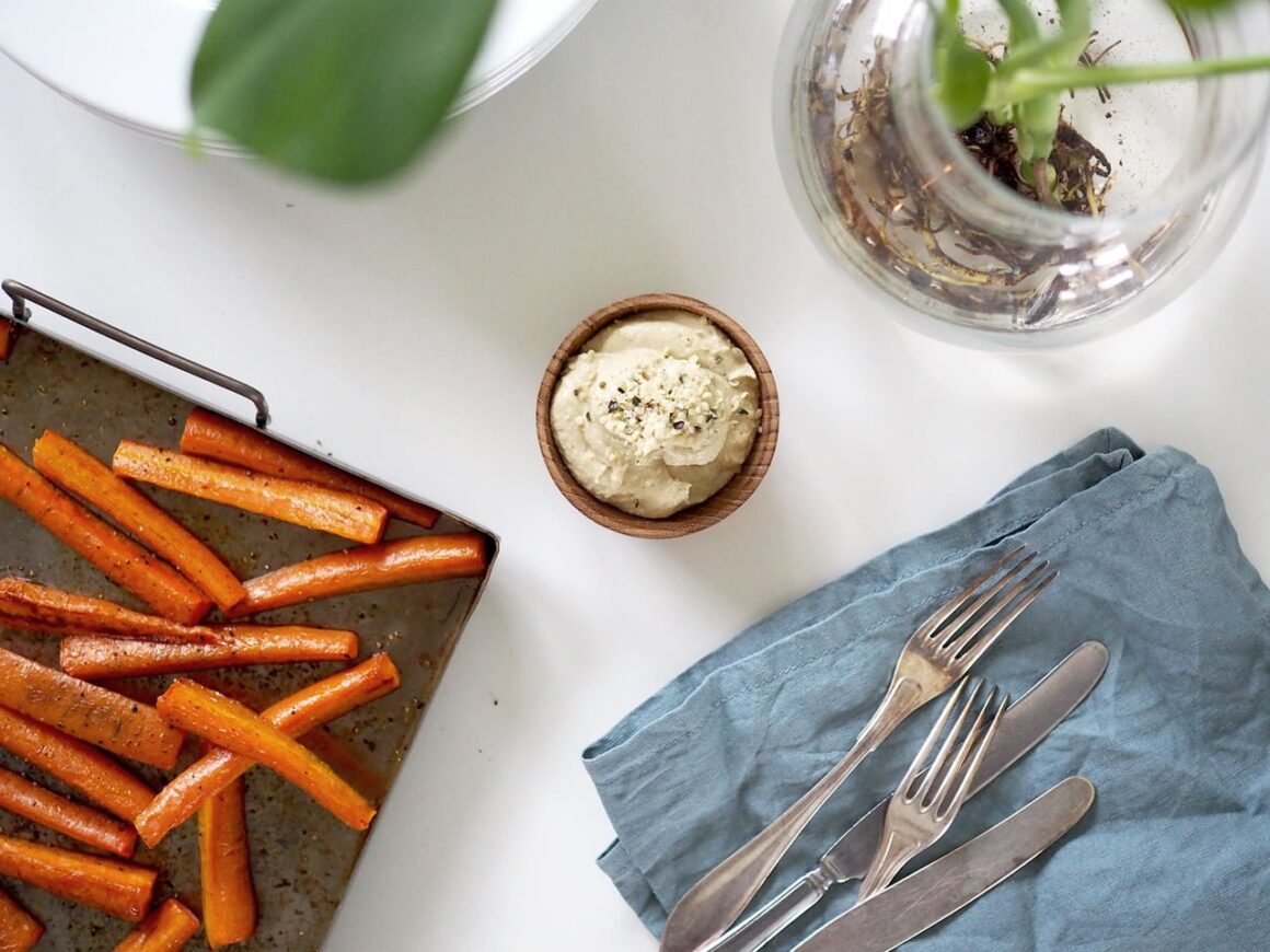 rostade motötter hampahummus