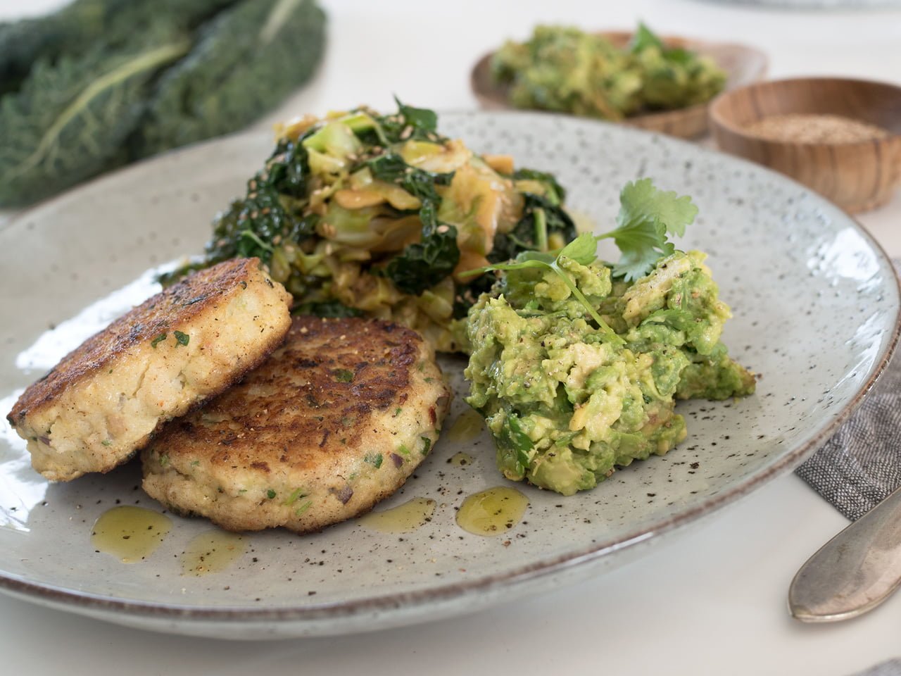 torskbiffar wasabikål