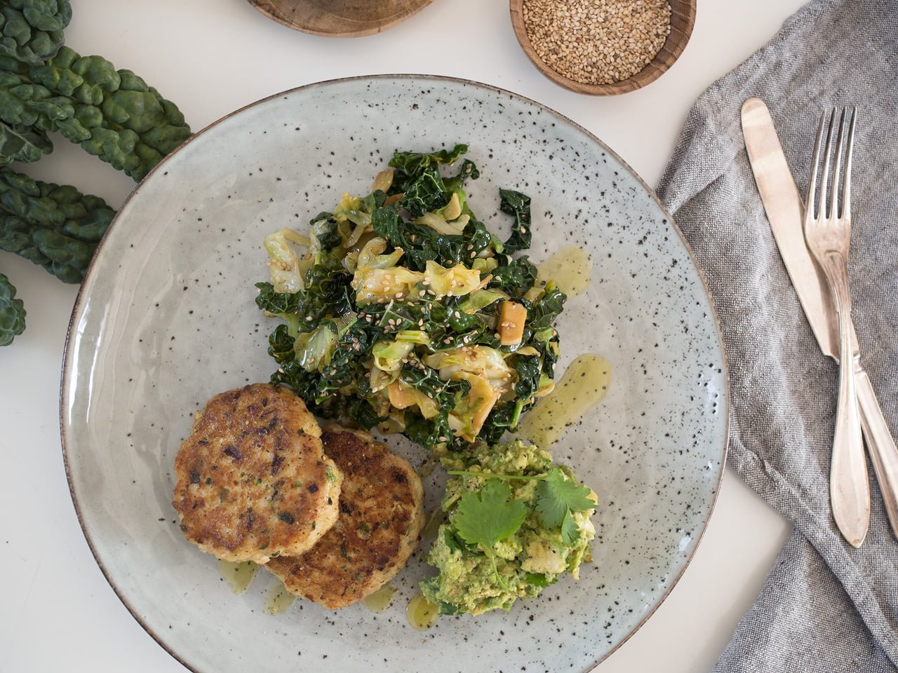 torskbiffar wasabikål