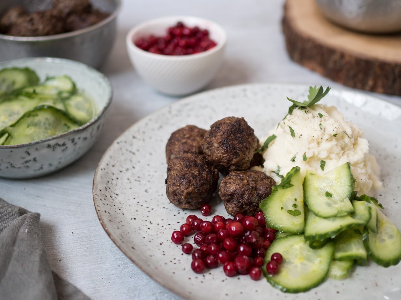 köttbullar vitkålsmos Gröna Gårdar