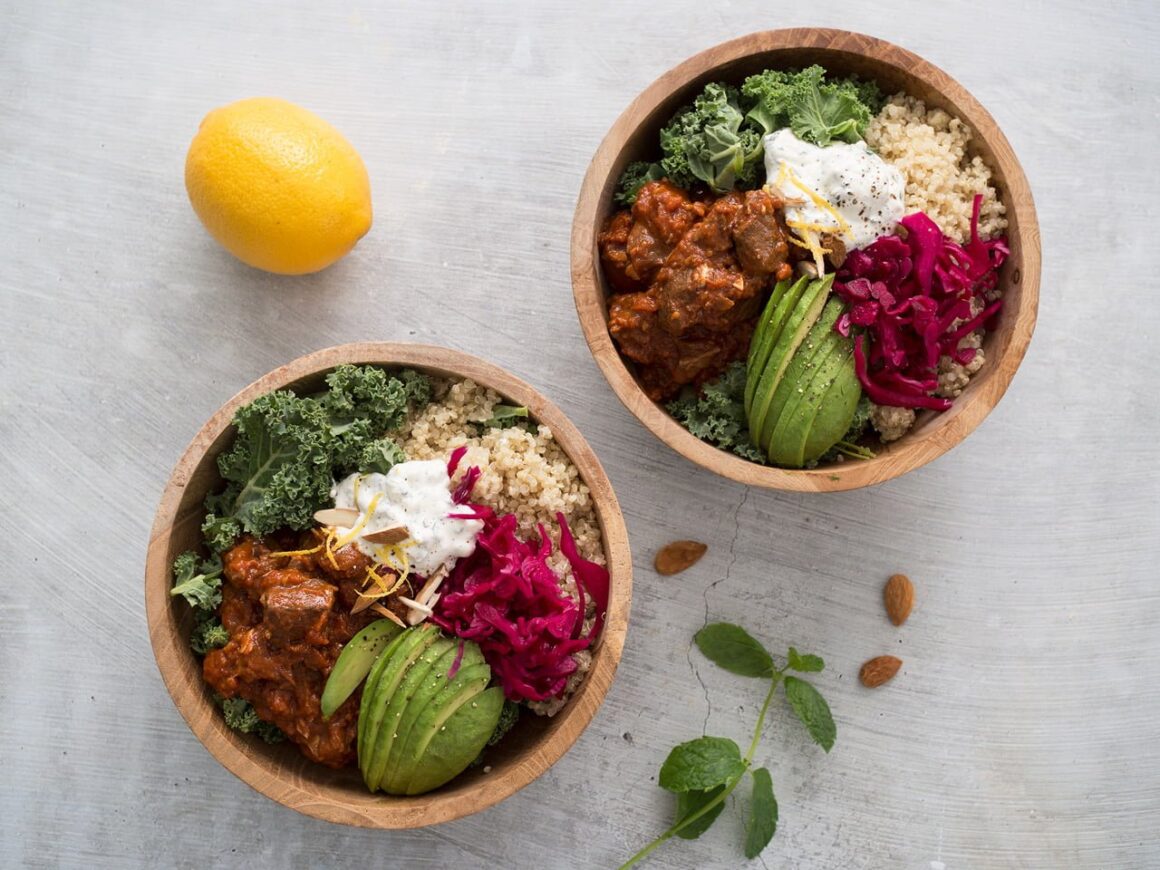 lammgryta quinoa myntayoghurt