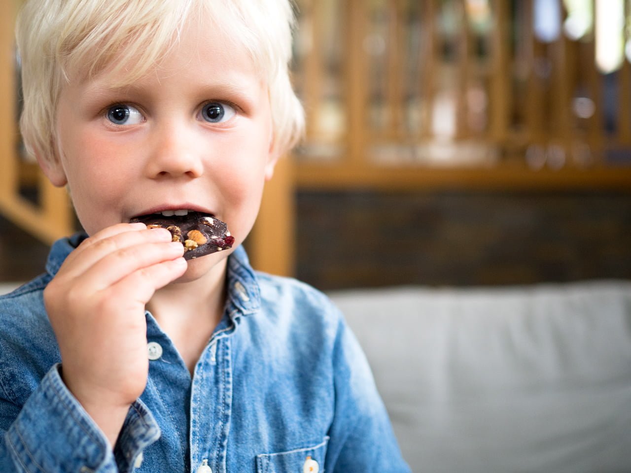 Hemmagjord mörk choklad barn