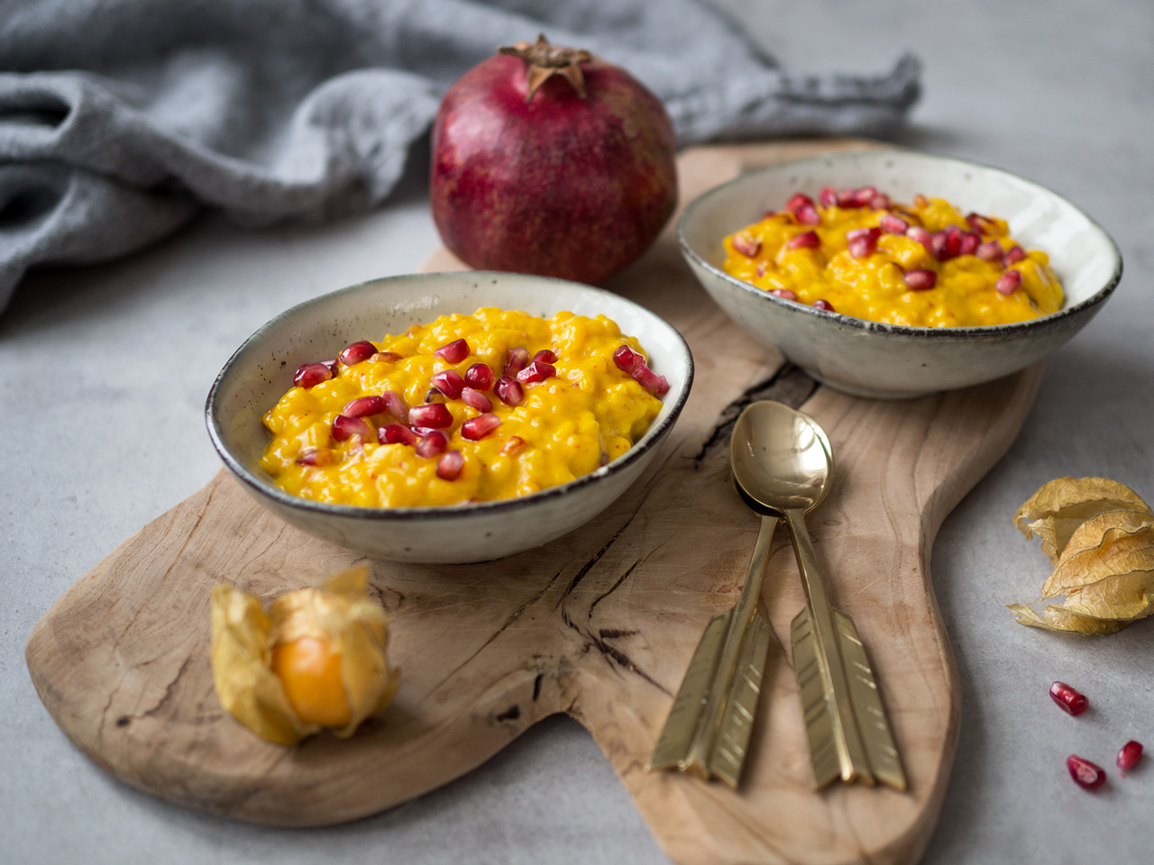 julgröt med saffran och kokos