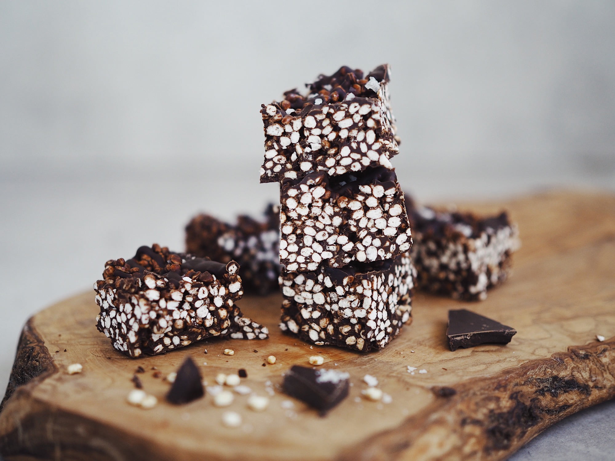 Chokladbars med quinoapuffar