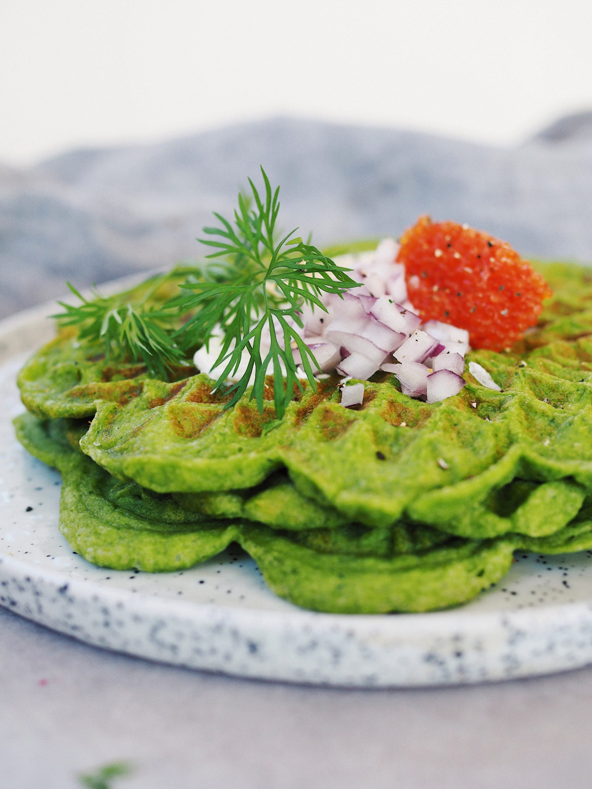 glutenfria spenatvåfflor