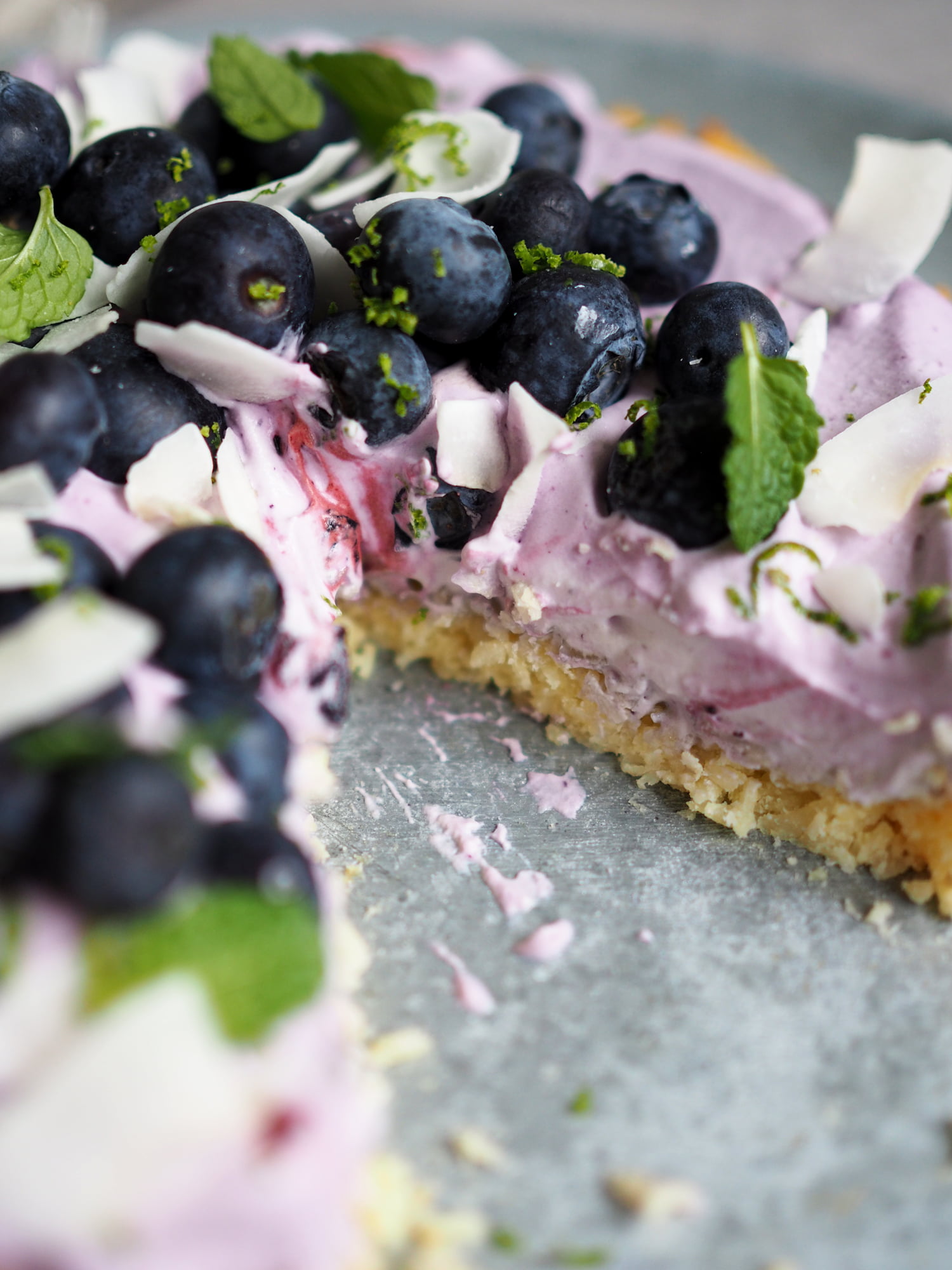 glutenfri blåbärstårta kokosbotten