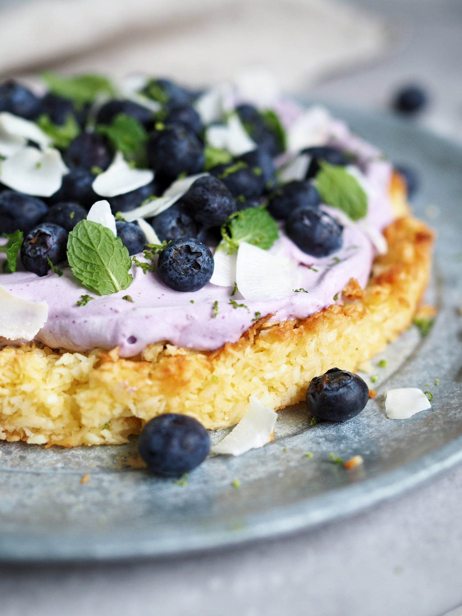 glutenfri blåbärstårta kokosbotten