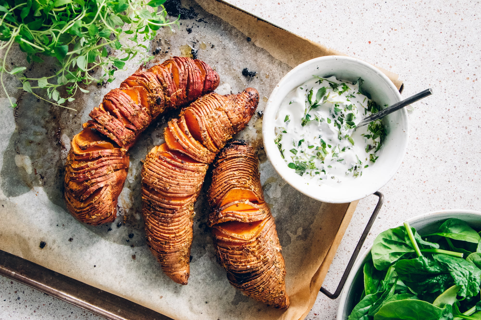 Ugnsbakad sötpotatis