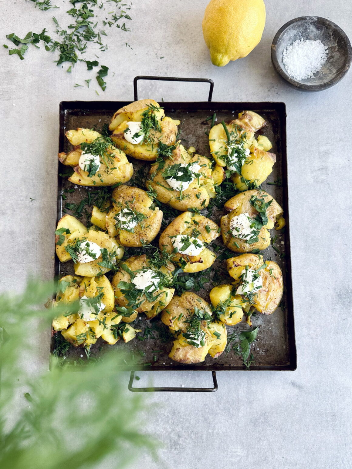 Smashed Potatoes med örter