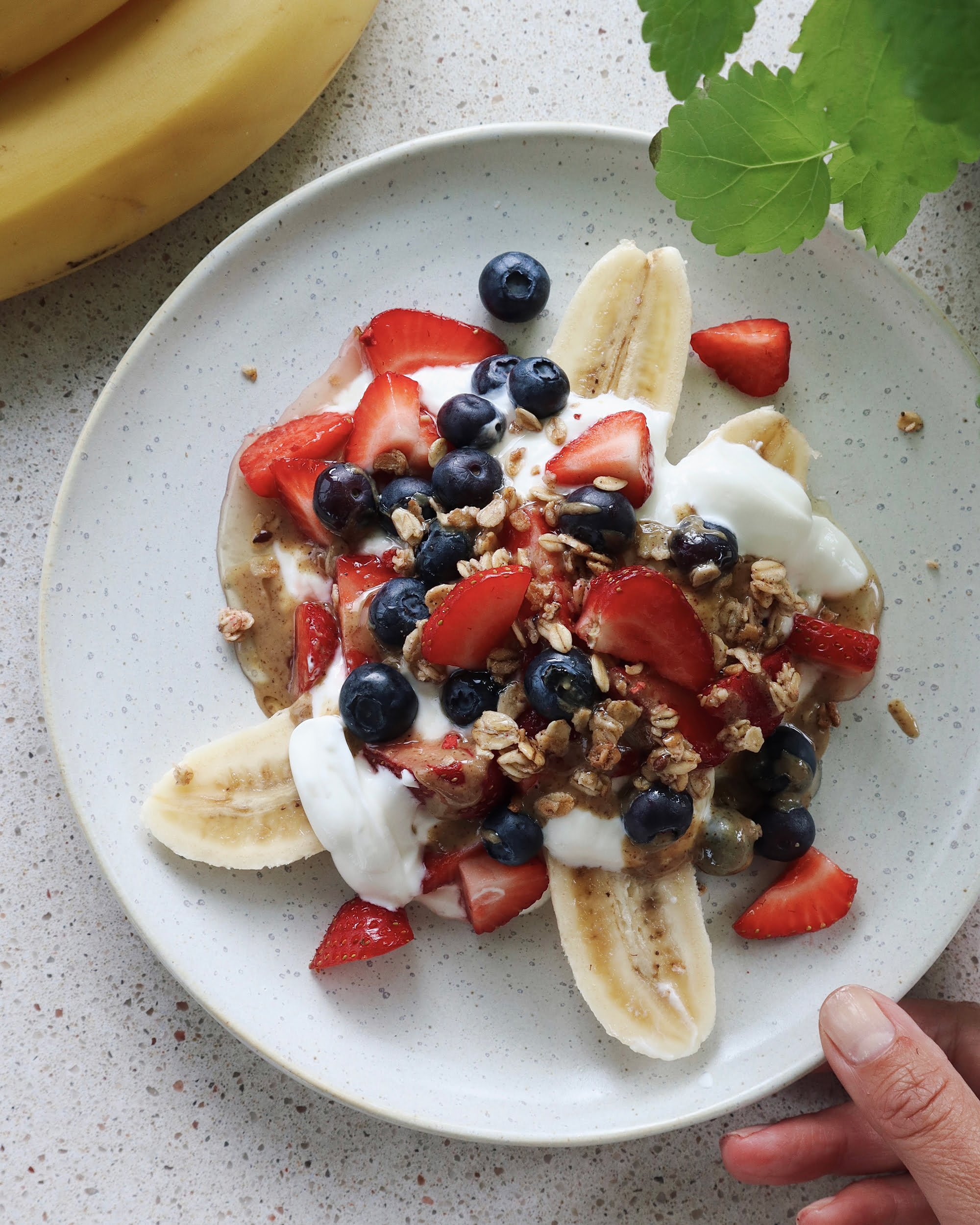 Bananasplit med granola