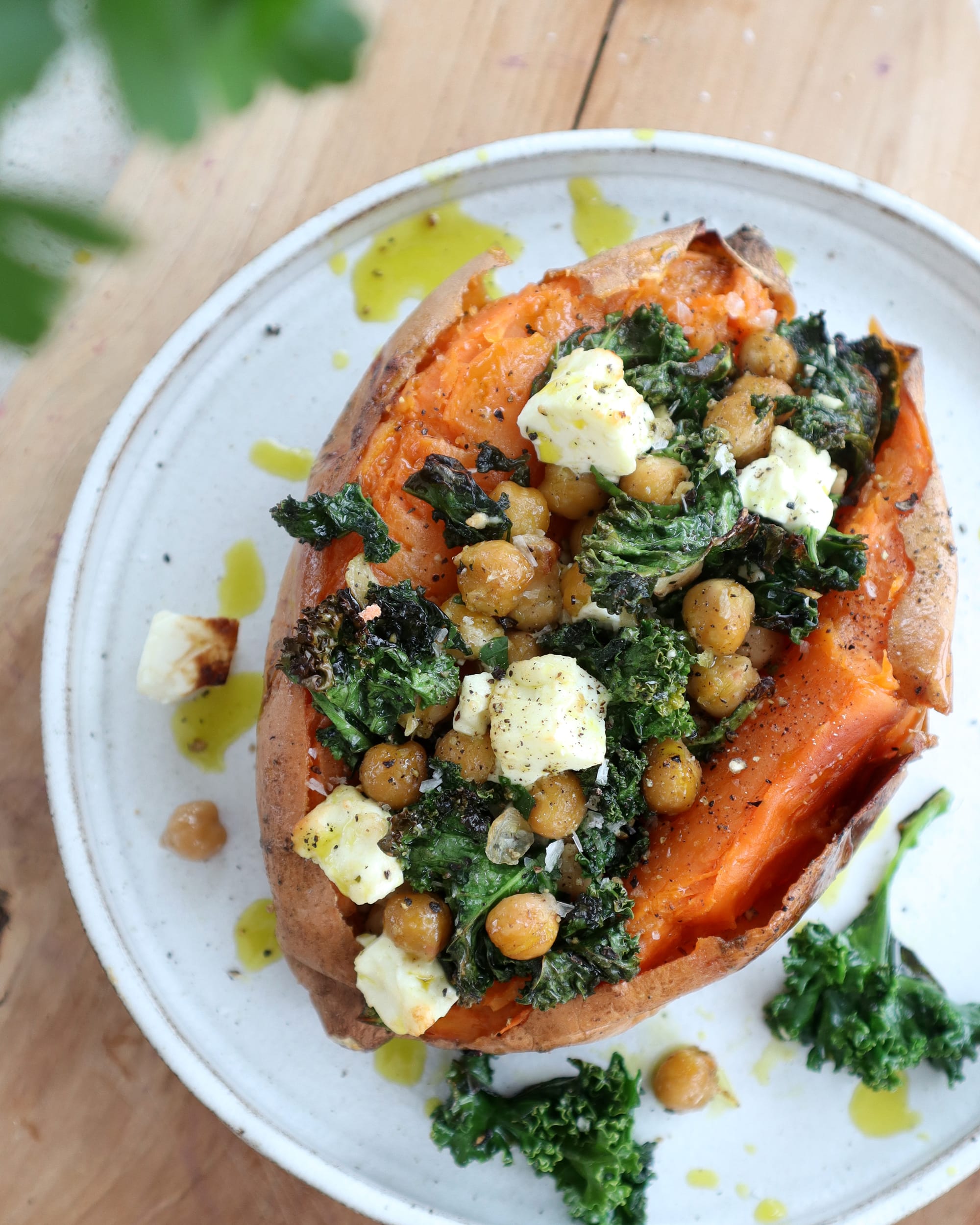 Sötpotatis Feta kikärter